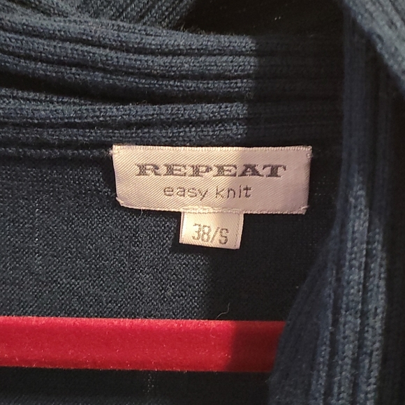 Repeat Teal Fringe wrap cardigan - Picture 2 of 8